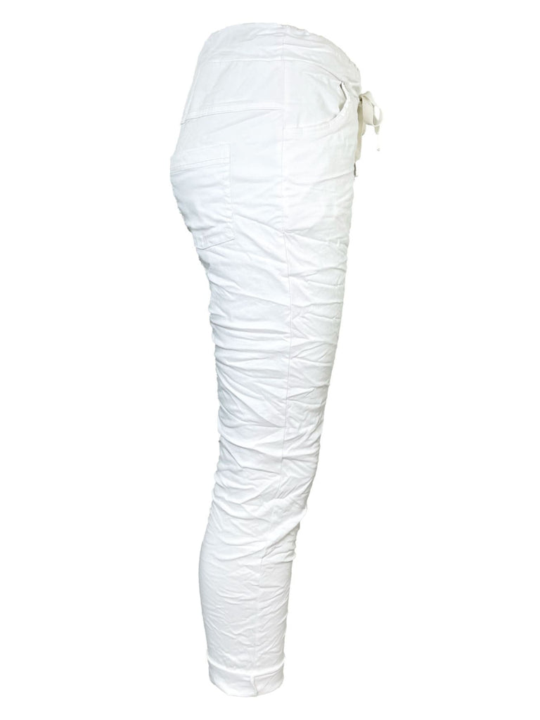 Hose, Crinkle Optik, weiß, Ansicht seitlich