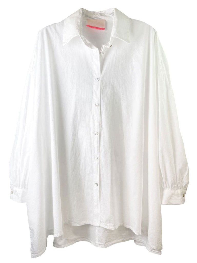 Bluse weit geschnitten, langarm, weiß, Ansicht vorne