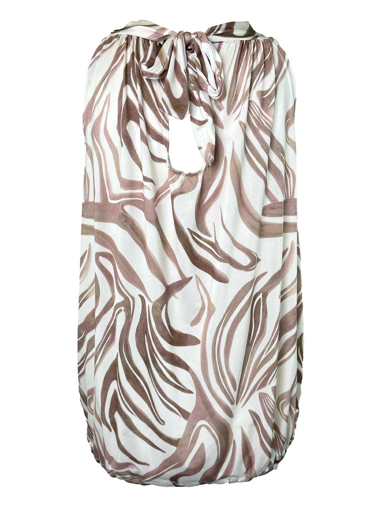 Top floral gemustert, Kofferware, beige, Ansicht hinten