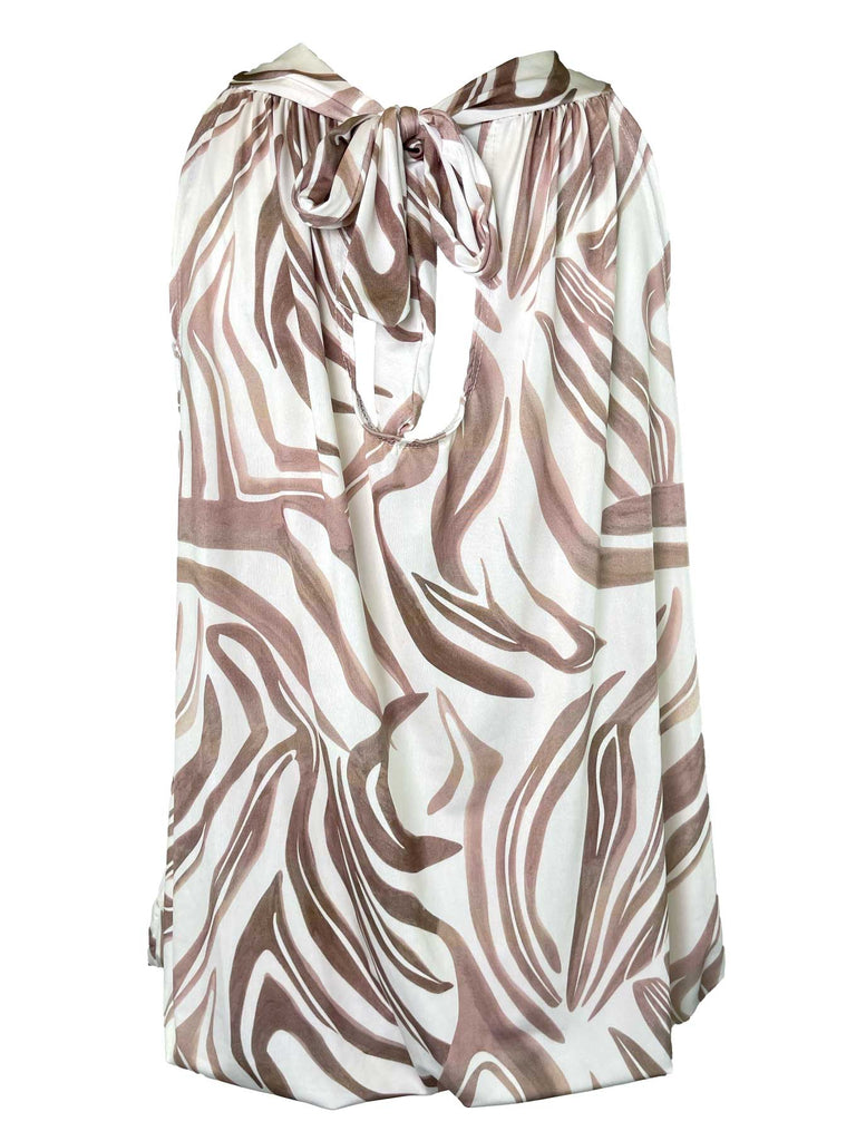 Top floral gemustert, Kofferware, beige, Ansicht hinten