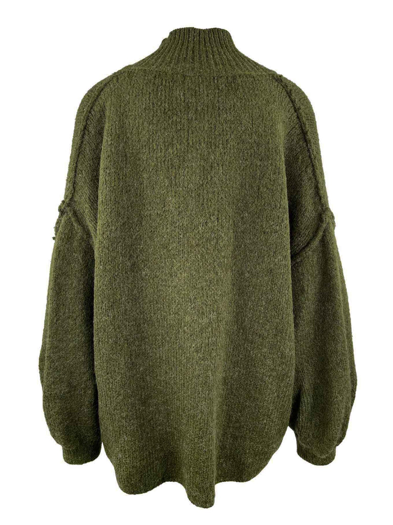 Strickjacke Ella oliv, Ansicht hinten