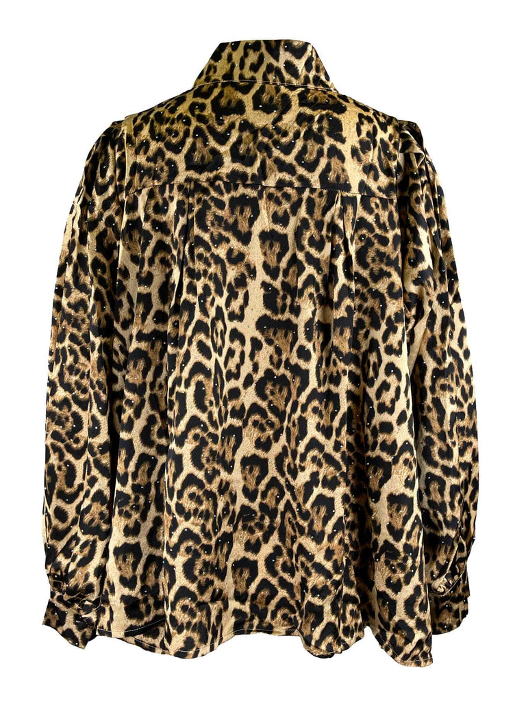 Bluse mit Scluppe, Leo und Strass, Ansicht hinten