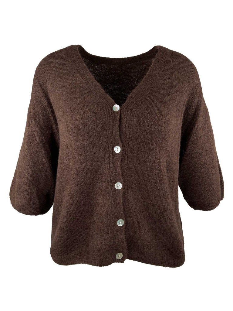 Strickjacke, braun, Ansicht vorn