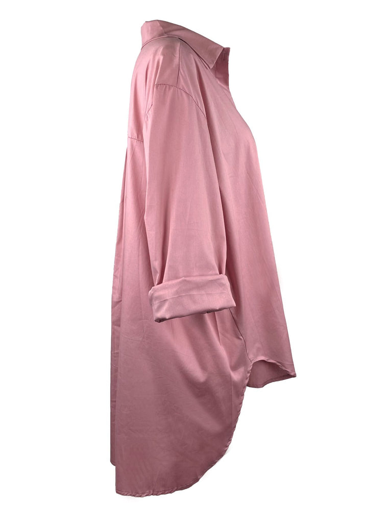 Longbluse, rosa, Ansicht seitlich