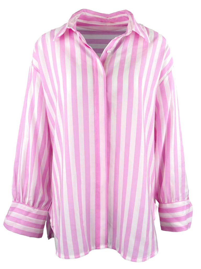 Bluse, gestreift, rosa, Ansicht vorne