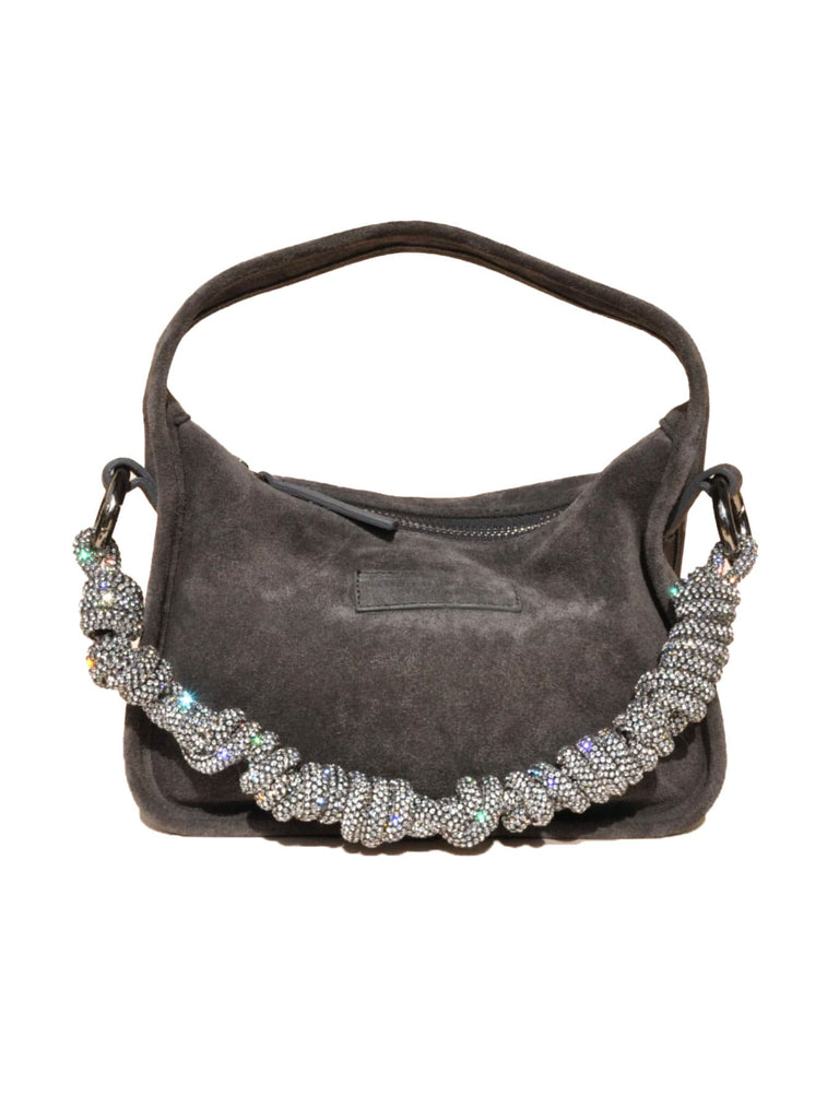 Taschenkette, Strass, silber