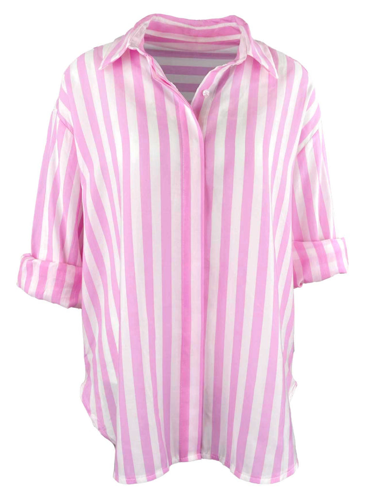 Bluse, gestreift, rosa, Ansicht vorne