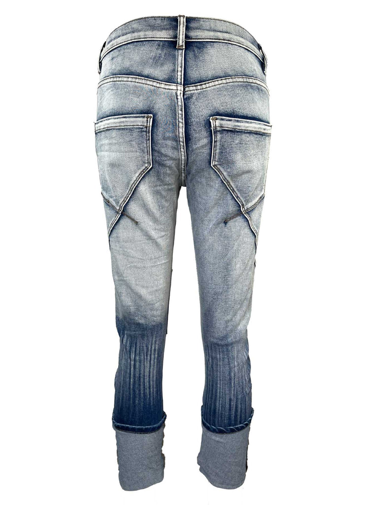 Jeans, Flicken, blau, Ansicht hinten