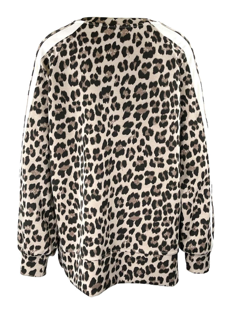 Sweatshirt Streifen leo creme, Ansicht hinten