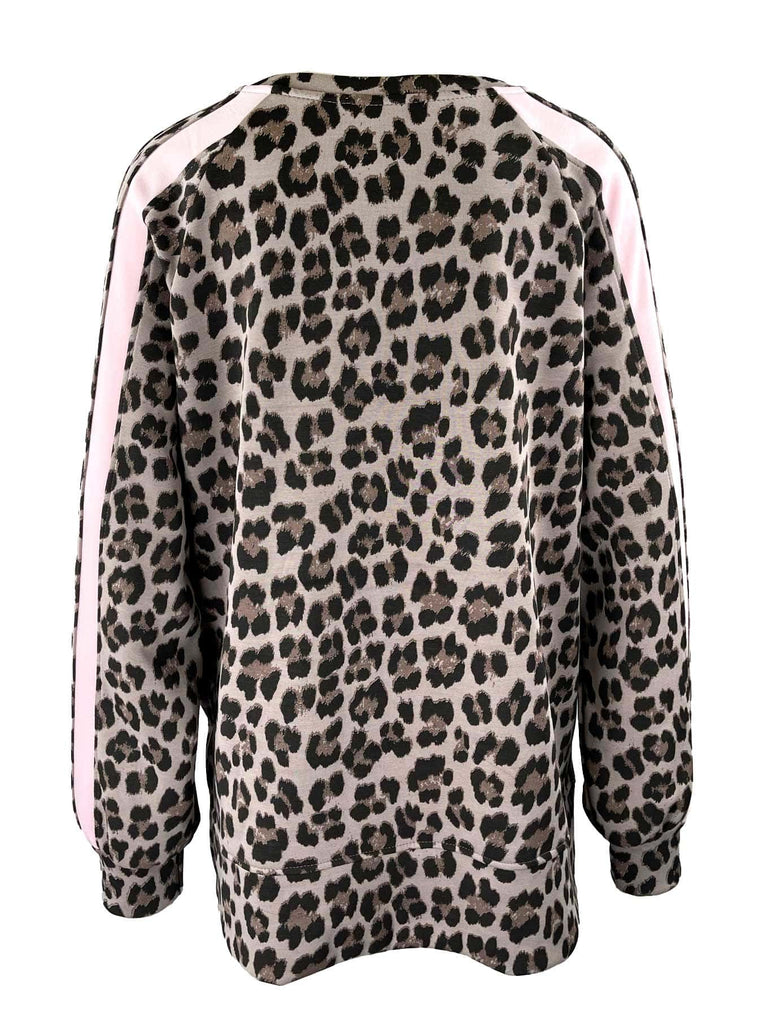 Sweatshirt Streifen leo rosa, Ansicht hinten