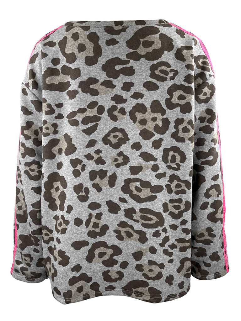 Sweatshirt Leo grau, Ansicht hinten