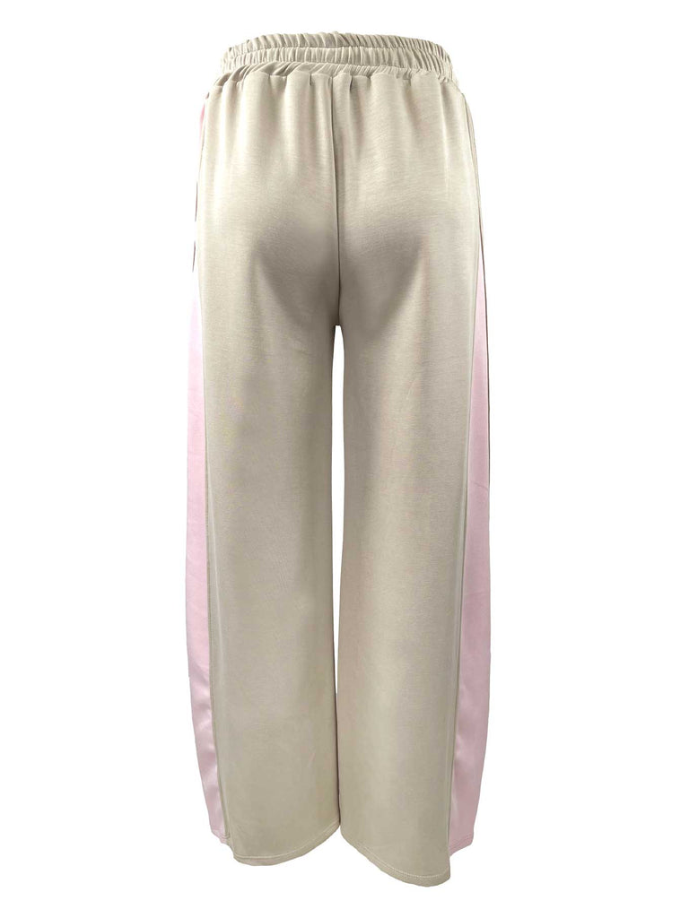 Sweathose Sportstreifen beige, Ansicht hinten