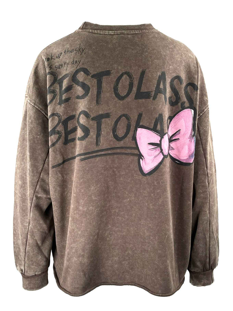 Sweatshirt Bestolass taupe, Ansicht hinten