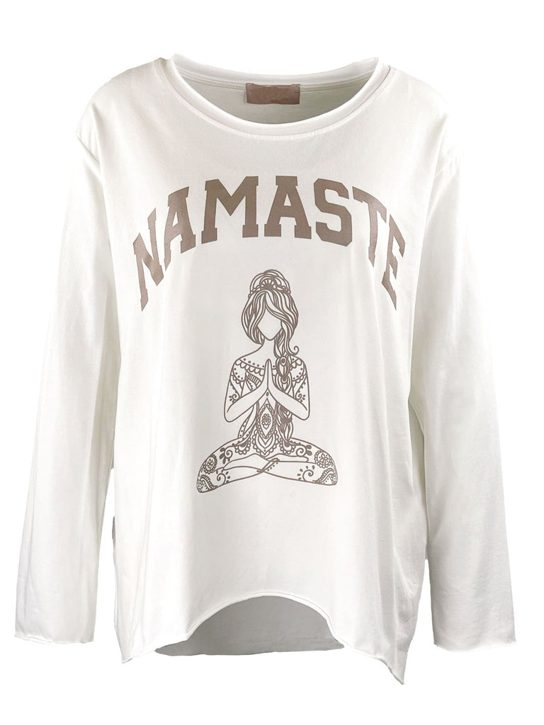 Shirt Namaste creme, Ansicht vorne