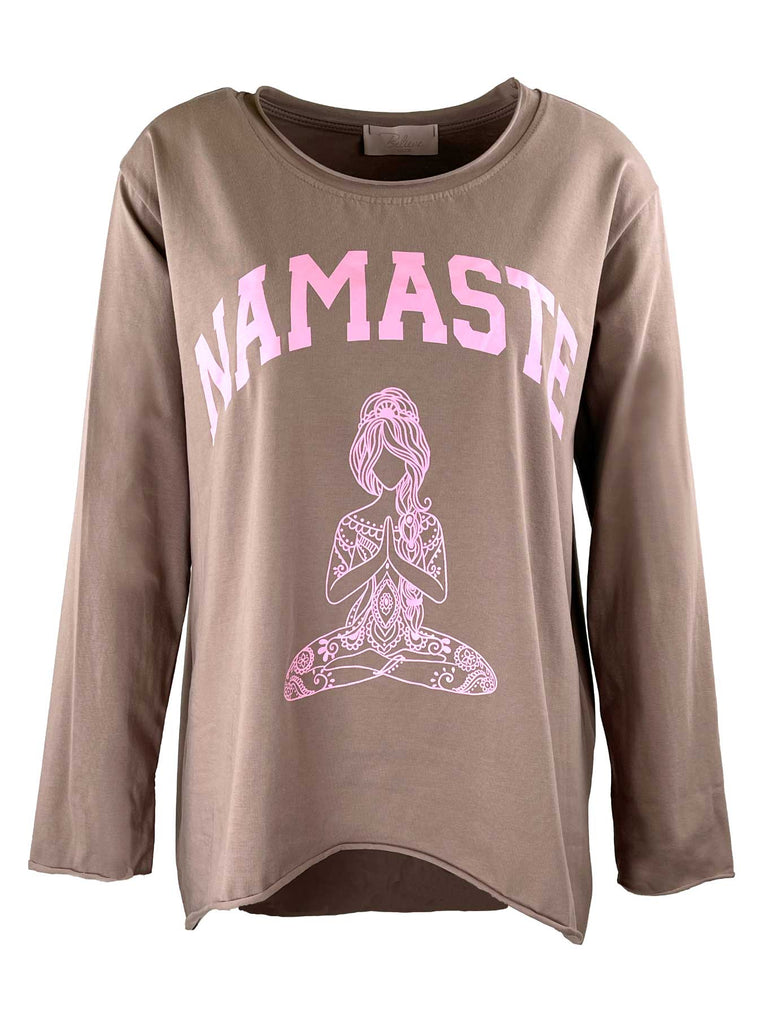 Shirt Namaste creme, Ansicht vorne