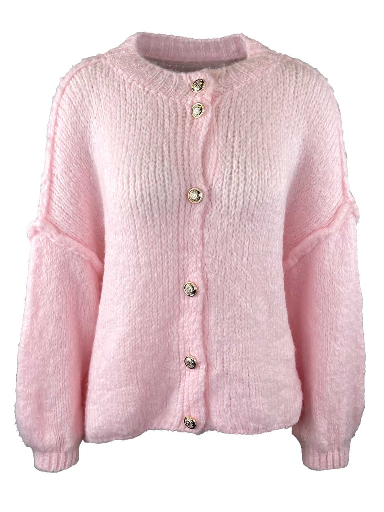 Strickjacke rosa, Ansicht vorne
