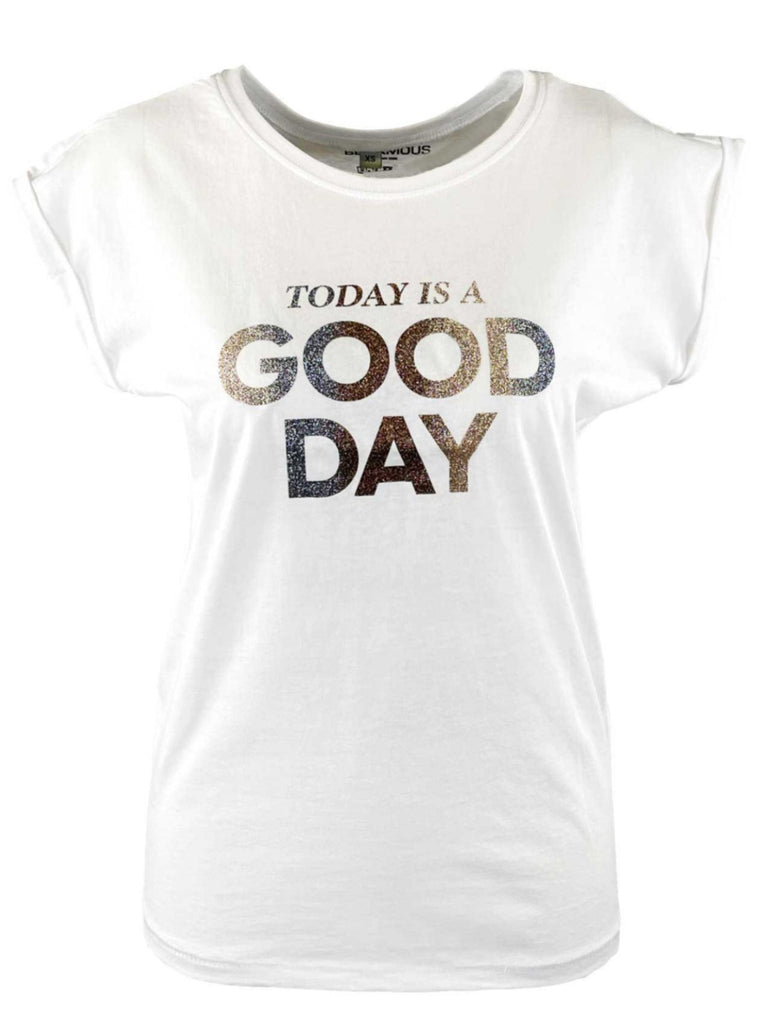 T-Shirt GOOD DAY white, Ansicht vorne