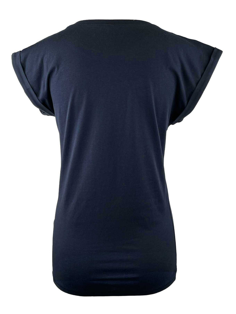 T-Shirt NÖ navy blue rainbow, Ansicht hinten
