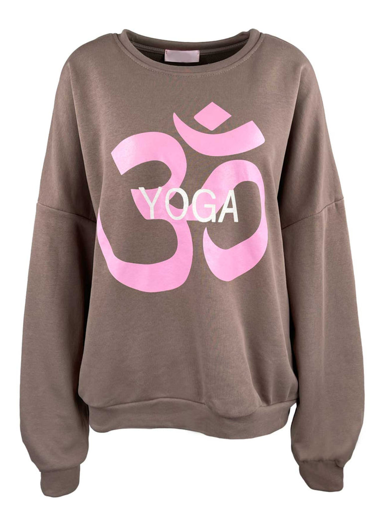 Sweatshirt Yoga Balance taupe, Ansicht vorne