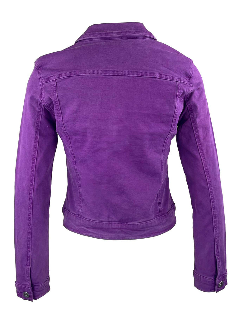 Jeansjacke lila, Ansicht hinten