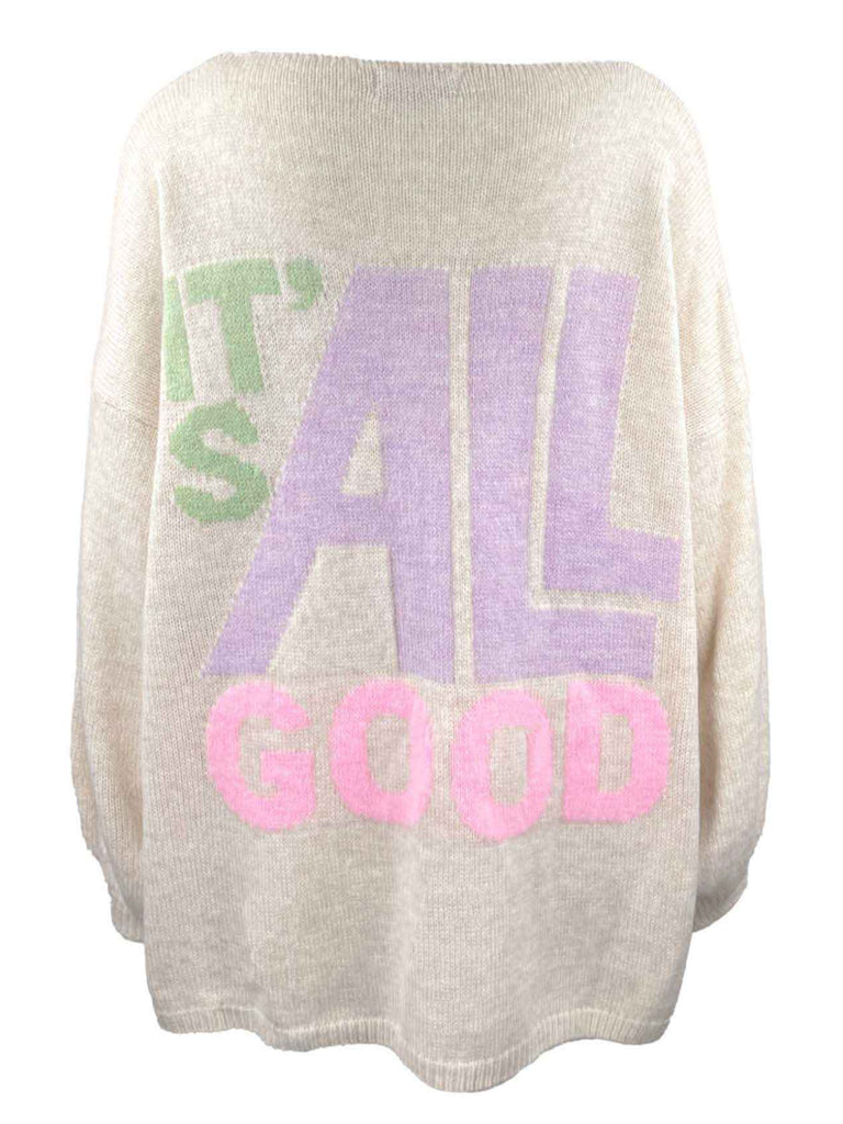 Pullover Smile beige, Ansicht hinten
