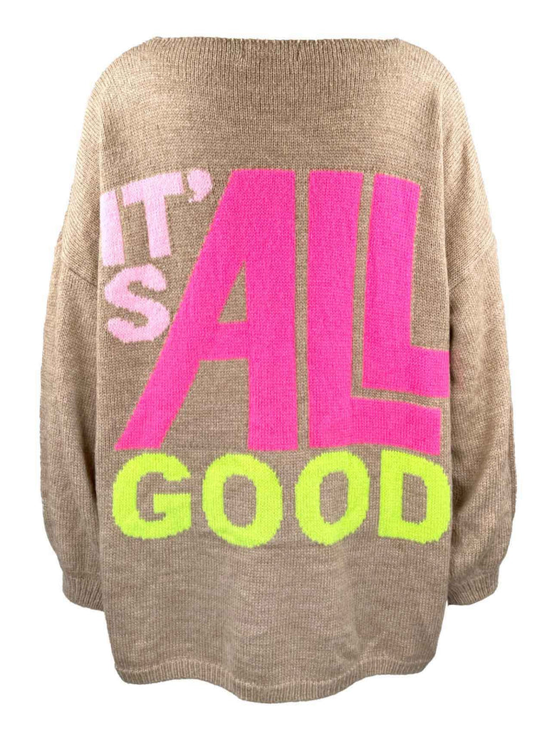 Pullover Smile taupe, Ansicht hinten