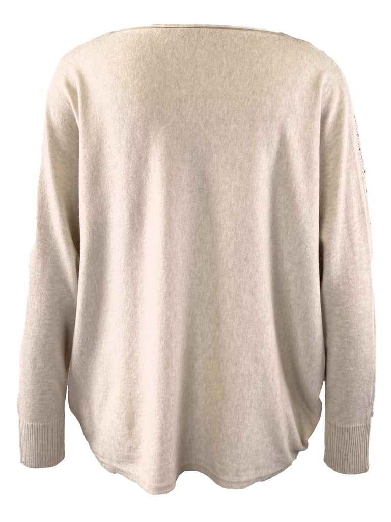 Pullover Glam beige, Ansicht hinten