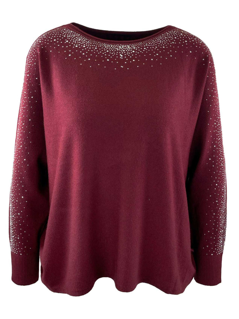 Pullover Glam burgund, Ansicht vorne