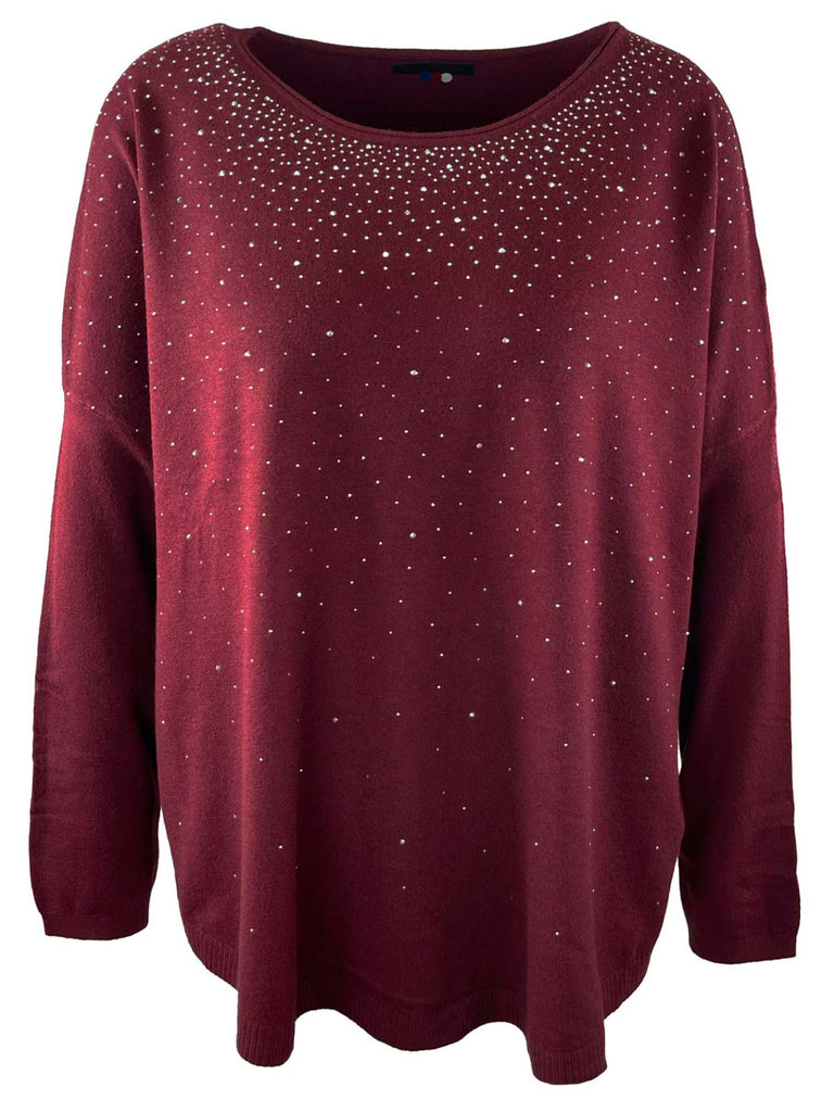 Pullover Cosmic burgund, Ansicht vorne