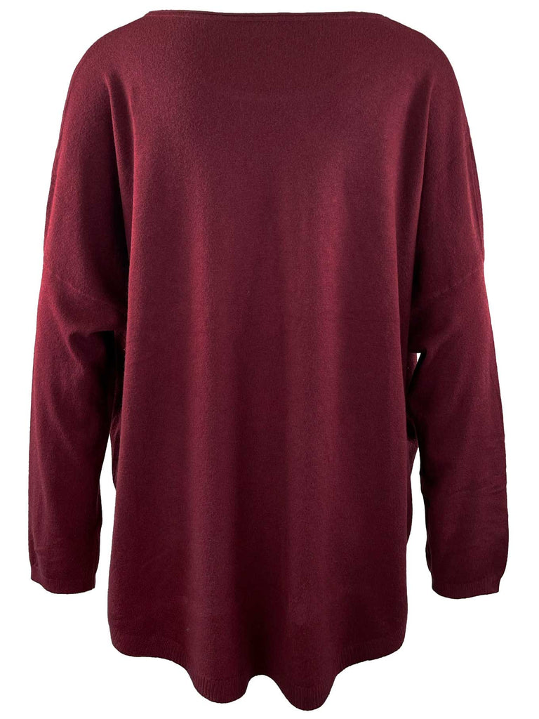 Pullover Cosmic burgund, Ansicht hinten