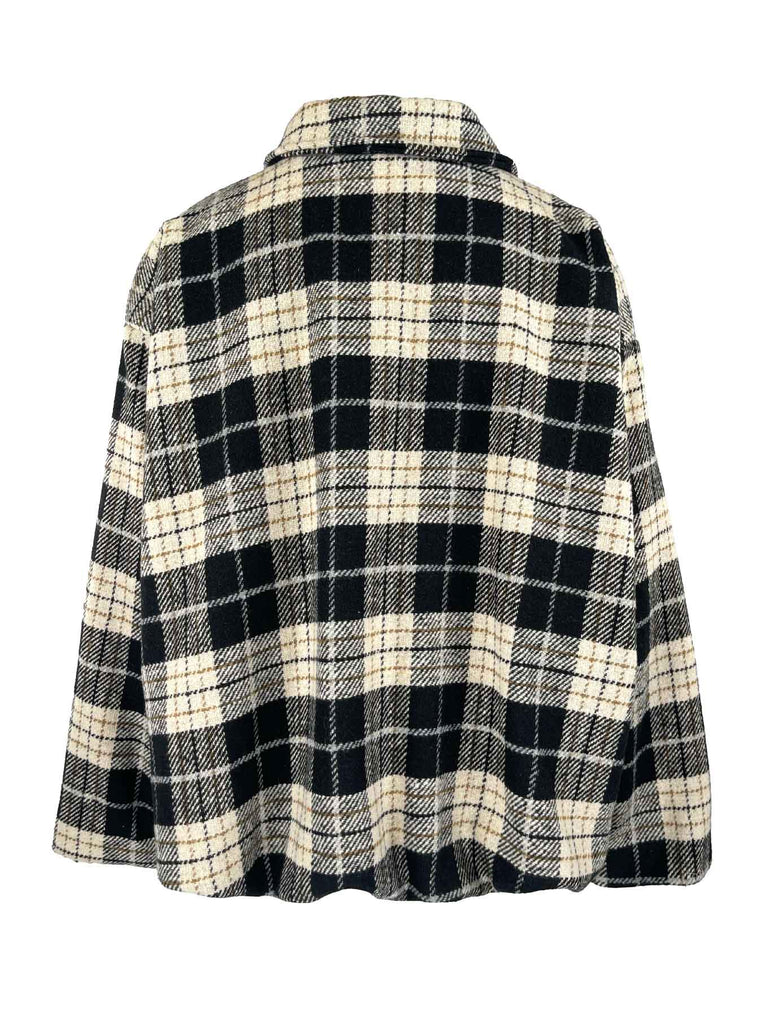 Jacke kariert schwarz beige, Ansicht hinten