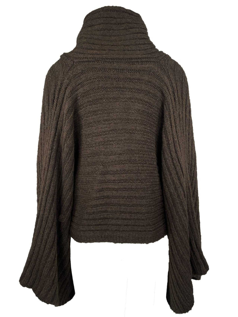 Poncho Schal schokobraun, Ansicht hinten