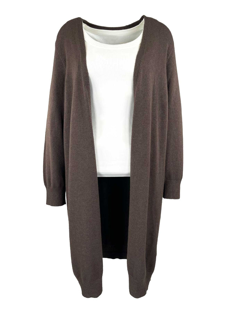 Strickjacke Alison schokobraun, Ansicht vorne