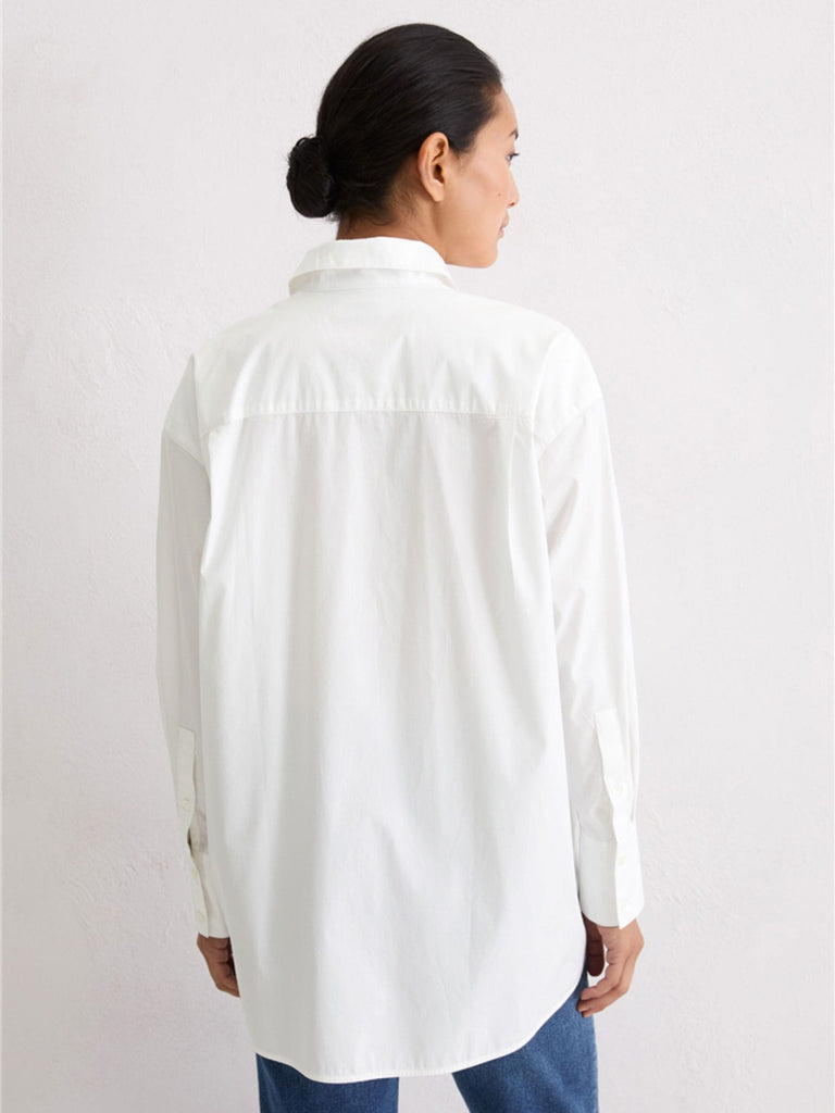 Hemdbluse O-Shape white, Ansicht hinten
