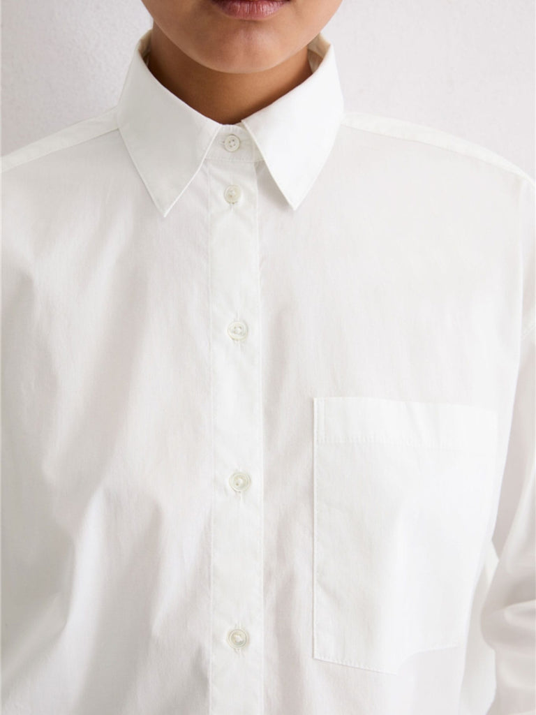 Hemdbluse O-Shape white, Ansicht Detail