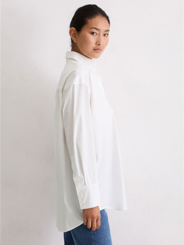 Hemdbluse O-Shape white, Ansicht seitlich