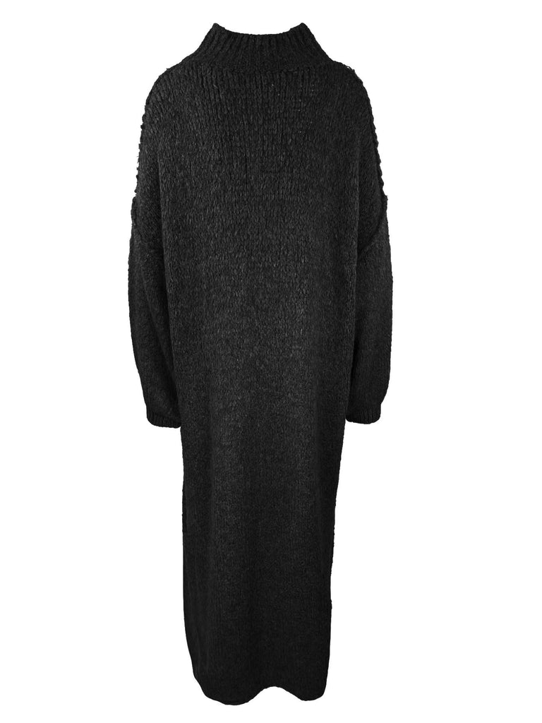 Strickkleid schwarz, Ansicht hinten