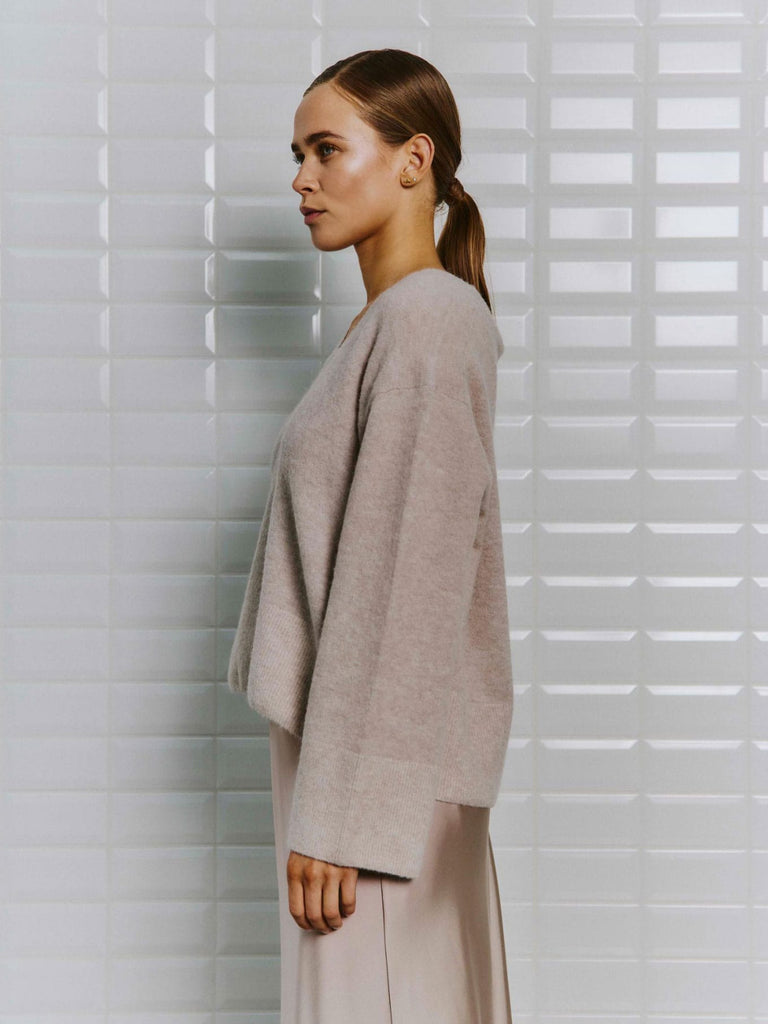 Pullover Joyce V-Neck silver lining, Ansicht seitlich