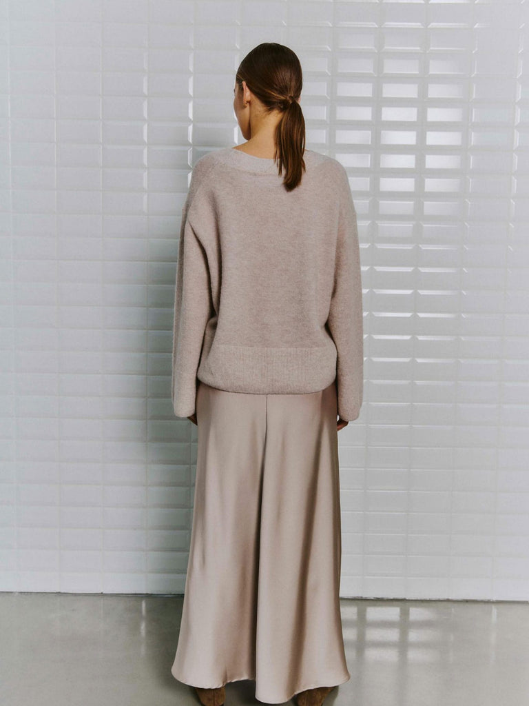 Pullover Joyce V-Neck silver lining, Ansicht hinten