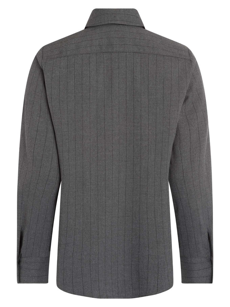 Bluse mit Krawatte grey varied, Ansicht hinten