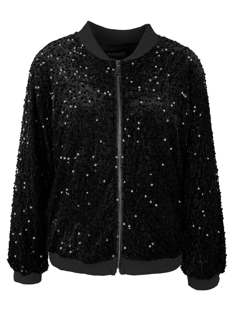 Jacke Paillette schwarz, Ansicht vorne