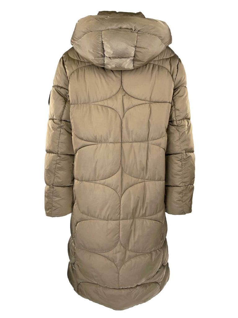 Steppjacke mokkabraun, Ansicht vorne, Ansicht hinten