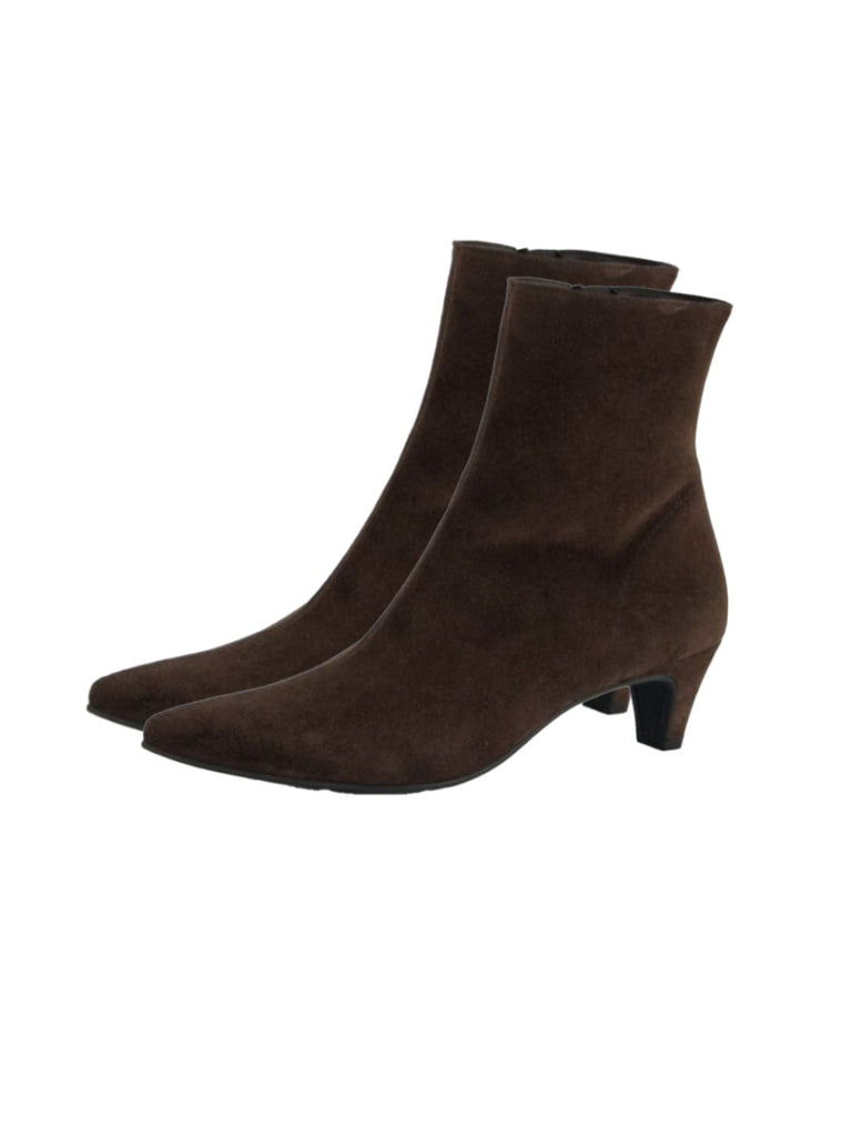 Stiefelette braun soft suede mocca, Ansicht seitlich Paar