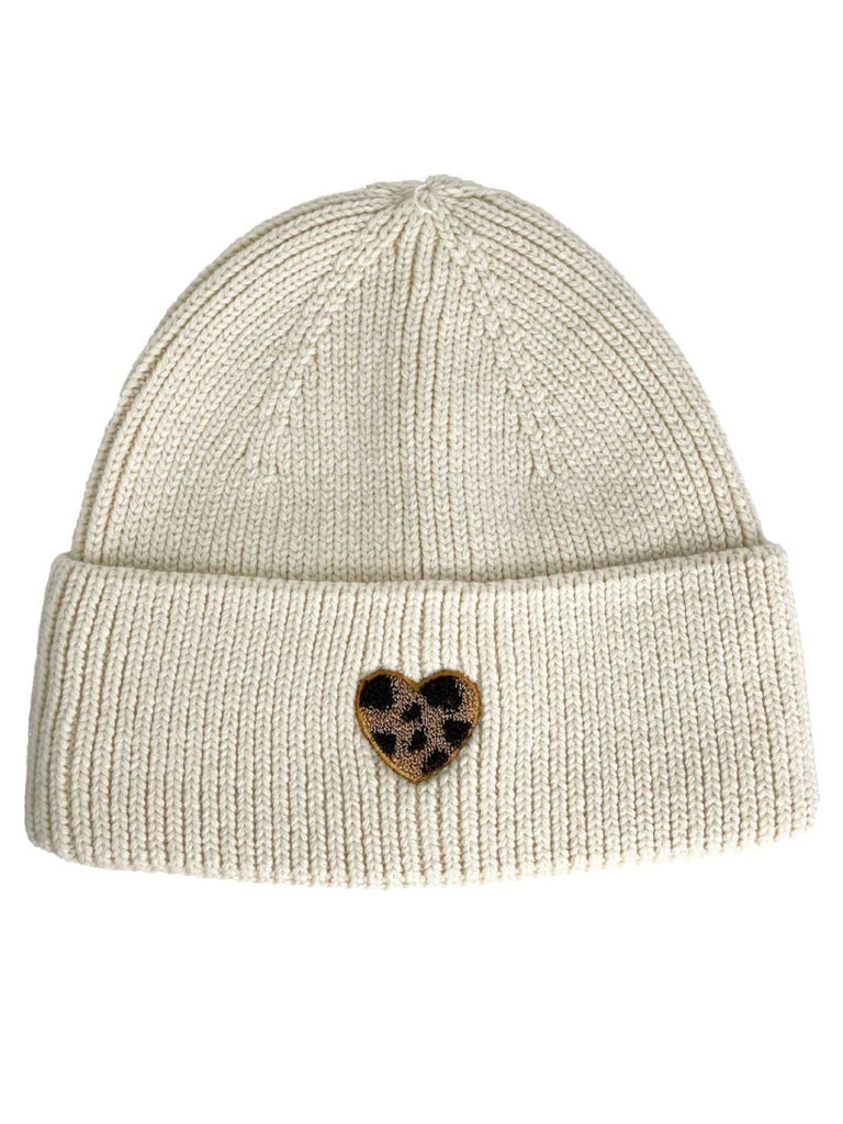 Mütze Herz Leo creme