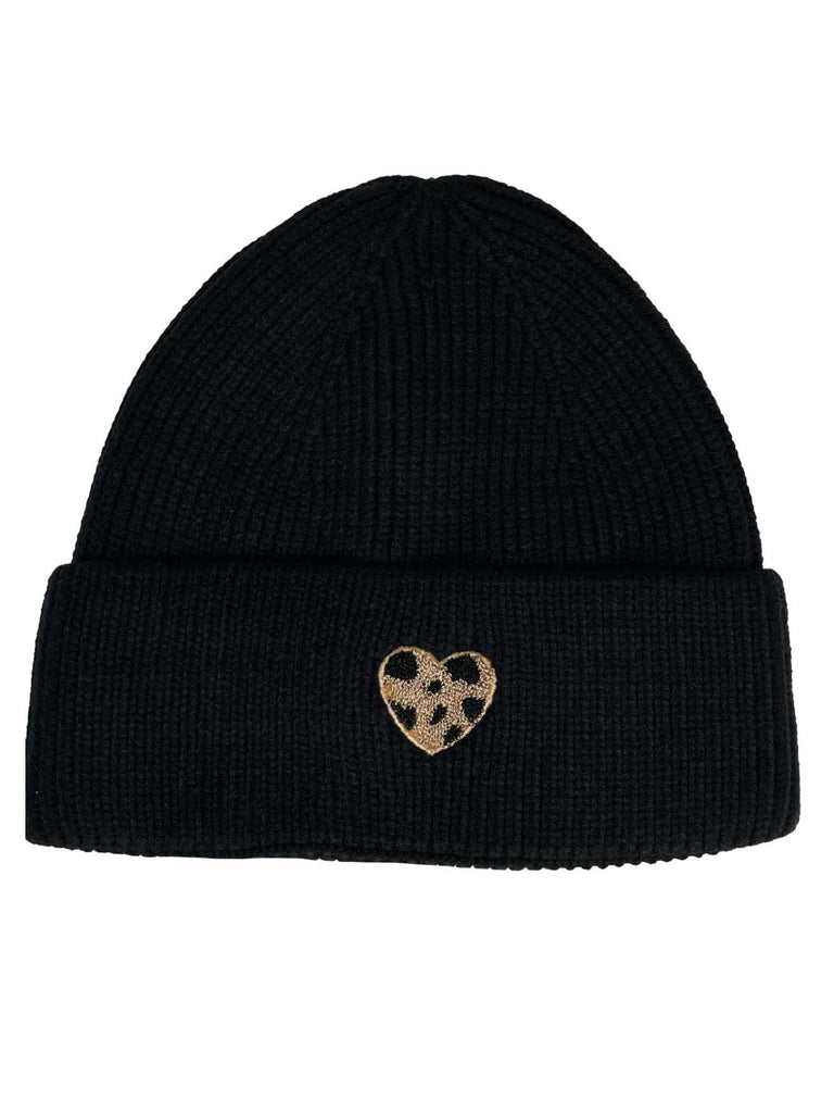 Mütze Herz Leo schwarz