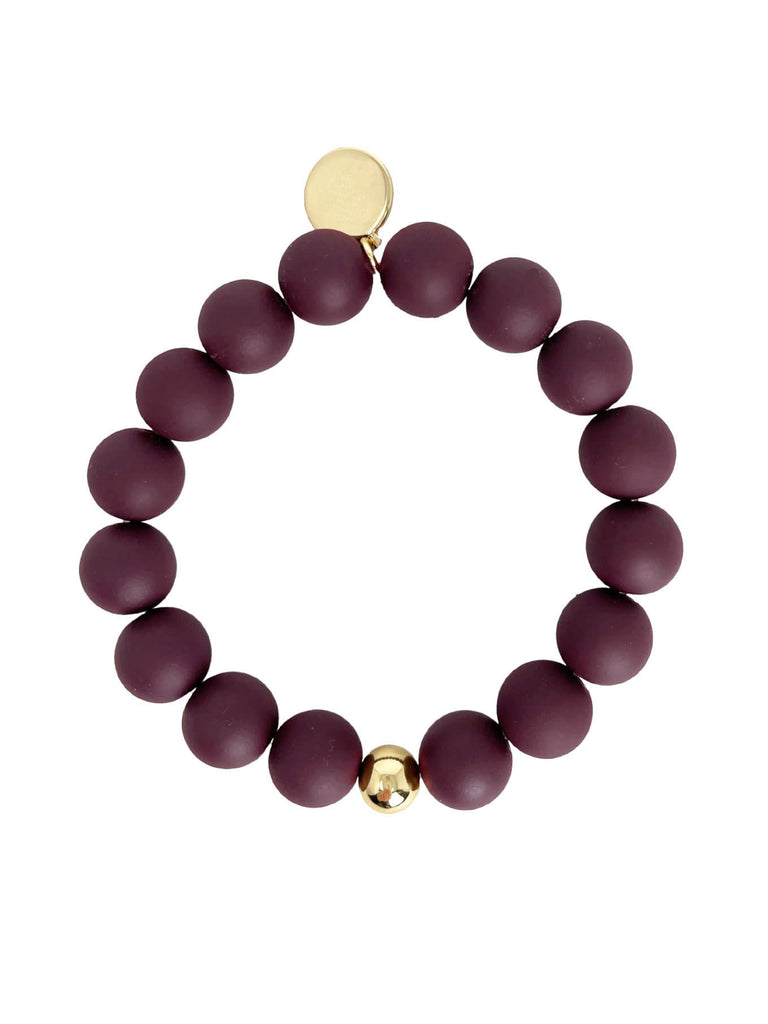 Armband mini Perlen burgund matt