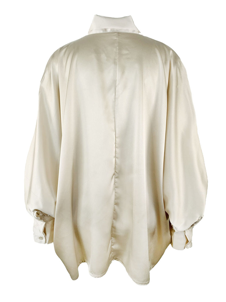 Bluse Schleife champagner, Ansicht hinten