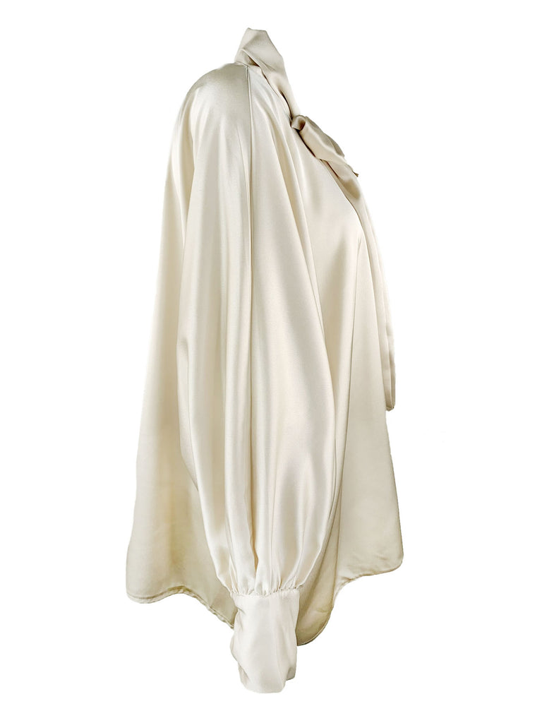Bluse Schleife champagner, Ansicht Seite