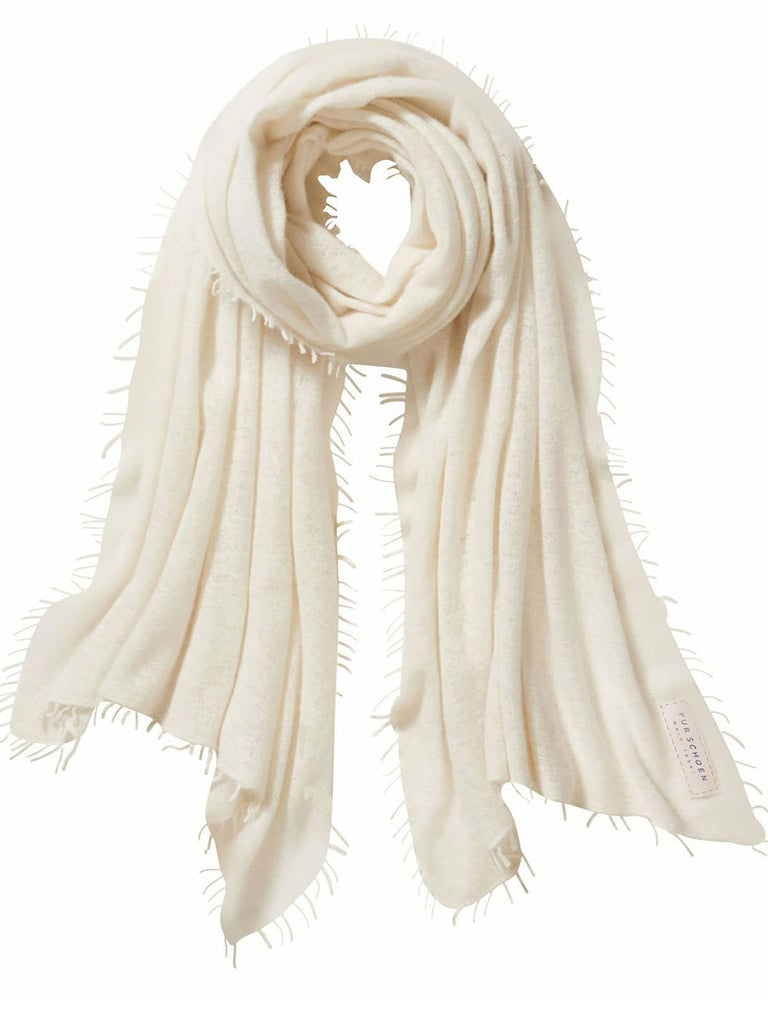 Schal Kaschmir weiß, Ansicht vorn