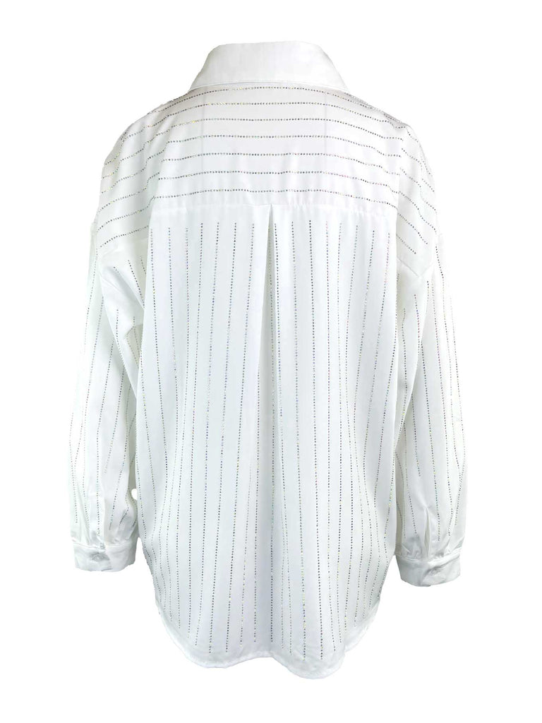 Bluse Strass weiß, Ansicht hinten